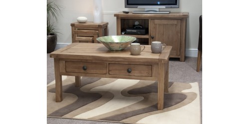 Chicago Oak Coffee Table with Drawers