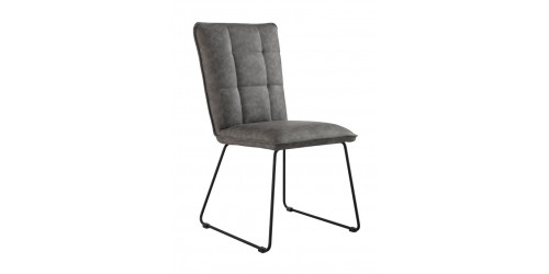 Iyla Faux Leather Dining Chair Grey