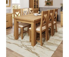 Cranbrook 1.7m Extending Dining Table & 6 Chairs 