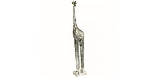 Silver Giraffe Sculpture Large 