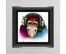 DJ Monkey Framed Wall Art 85x85cm 