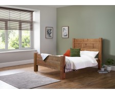 Newton 3ft Single Wooden Bed Frame - High Foot End