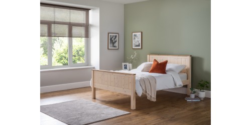 Okehampton 4ft6 Double Wooden Bed Frame with High Foot End