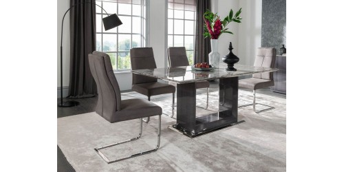 Dello Marble Dining Set (4 Chairs)