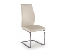 Issy Faux Leather Dining Chair in Taupe
