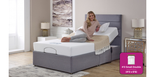 Adjust-a-bed 4ft Small Double Backcare Firm Adjustable Bed