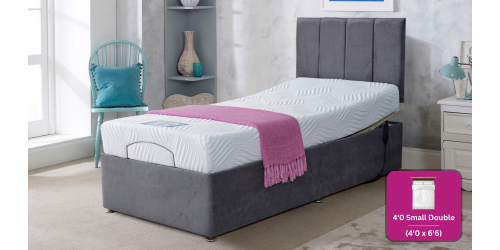 Adjust-a-bed 4ft Small Double Gel-Flex Ortho Adjustable Bed