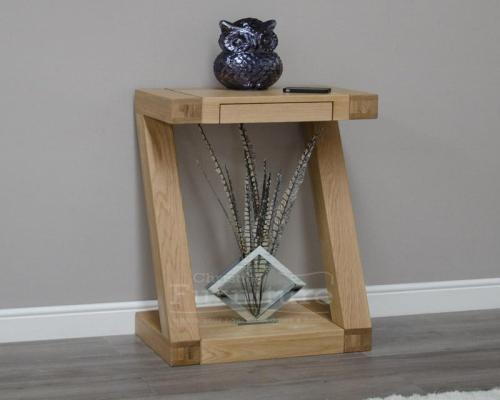 New York Solid Oak Small Console Table
