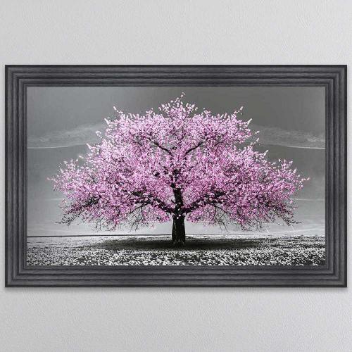     Pink Cherry Tree Framed Wall Art 114x74cm   