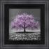    Pink Cherry Tree Framed Wall Art 90x90cm  