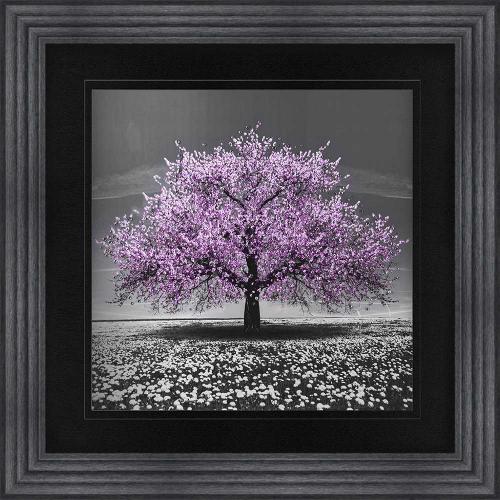    Pink Cherry Tree Framed Wall Art 90x90cm  