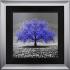    Navy Cherry Tree Framed Wall Art 90x90cm  