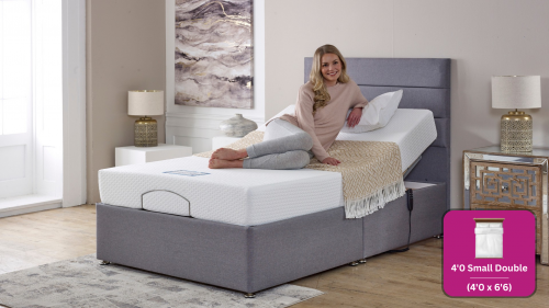 Adjust-a-bed 4ft Small Double Backcare Firm Adjustable Bed