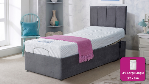 Adjust-a-bed 3ft6 Large Single Gel-Flex Ortho Adjustable Bed
