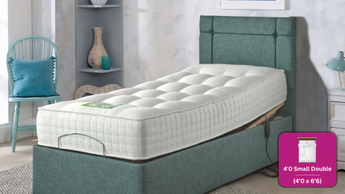 Adjust-a-bed 4ft Small Double Grandeur Natural 1500 Adjustable Bed